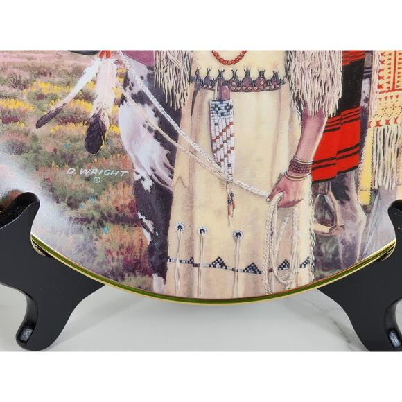 Lozen Noble American Indian Women Year 1991 Porcelain 8 1/2" Wall Decor Plate - Picture 6 of 11